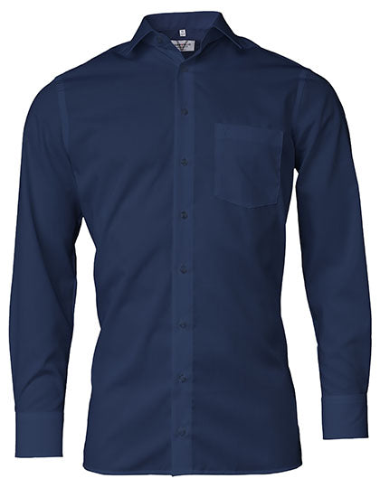 Herren Premium Hemd bestickt - MODERN FIT EXTRA LANG - mit individueller Bestickung (Firma, Logo)