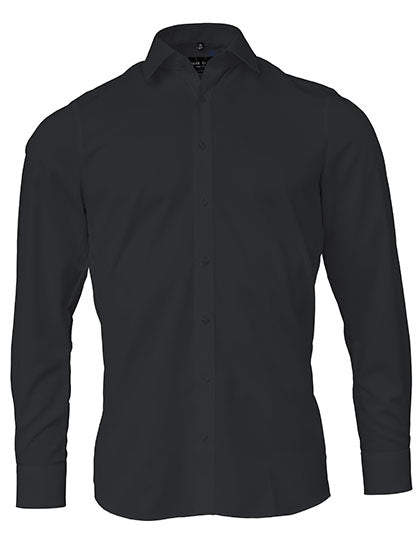 Herren Premium Hemd bestickt - BODY FIT EXTRA LANG - mit individueller Bestickung (Firma, Logo)