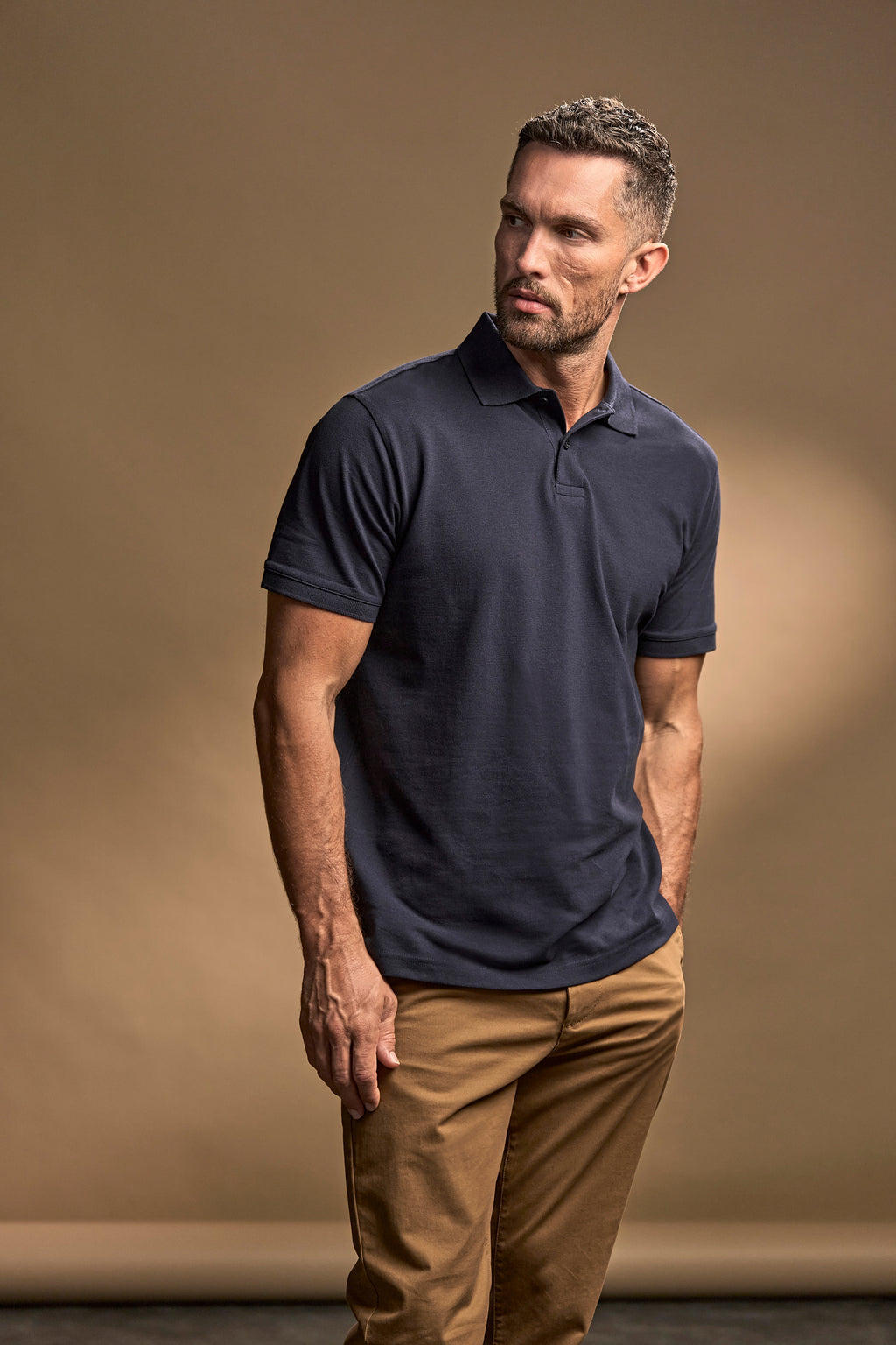 Herren Premium Poloshirt bestickt - HEAVY POLO - mit individueller Bestickung (Firma, Logo)