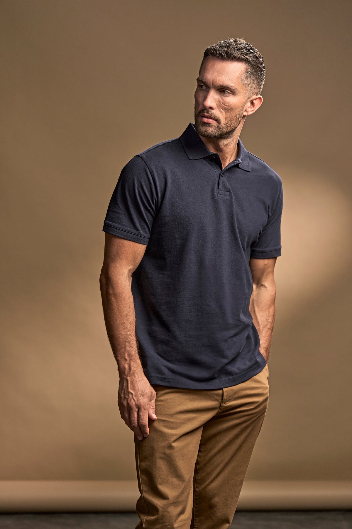 Herren Premium Poloshirt bestickt - HEAVY POLO - mit individueller Bestickung (Firma, Logo)