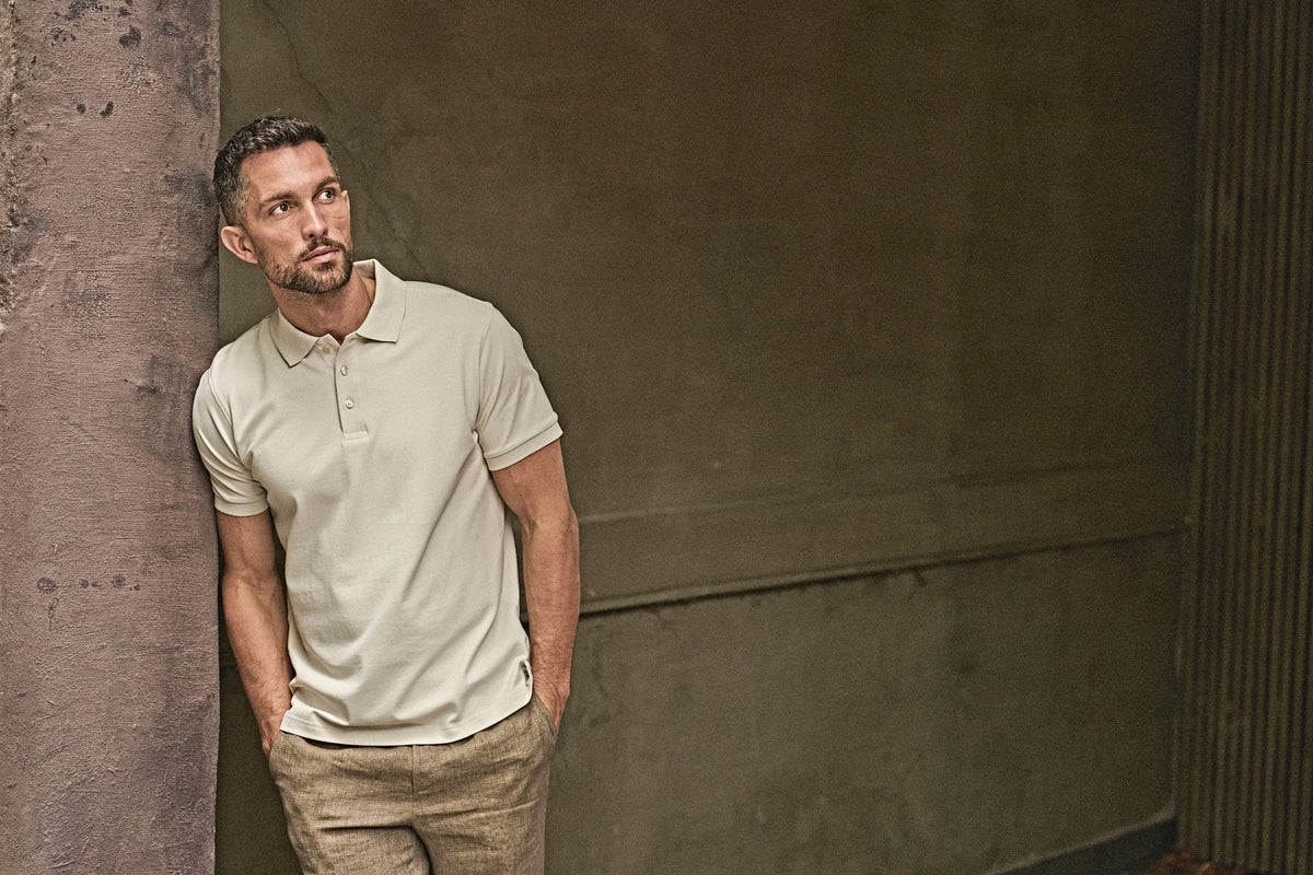 Herren Premium Stretch-Poloshirt bestickt - LUXURY STRETCH - mit individueller Bestickung (Firma, Logo)