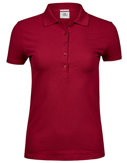 Damen Premium Stretch-Poloshirt bestickt - LUXURY STRETCH - mit individueller Bestickung (Firma, Logo)