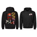 BeeStitch Hoodie JAPAN Style - Black mit Bestickungen